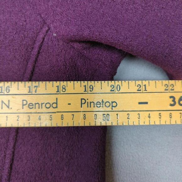 LL Bean Wool Jacket Chore Coat Button Front Purple Women's Small Vintage OKLR8 - Picture 9 of 9
